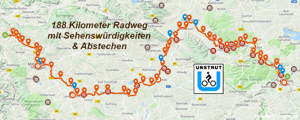 Unstrutradweg, Radweg Saale Unstrut, Unstrut-Radweg